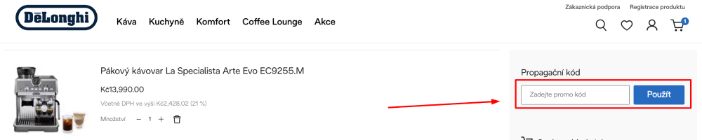 Jak získat De’Longhi slevový kód?