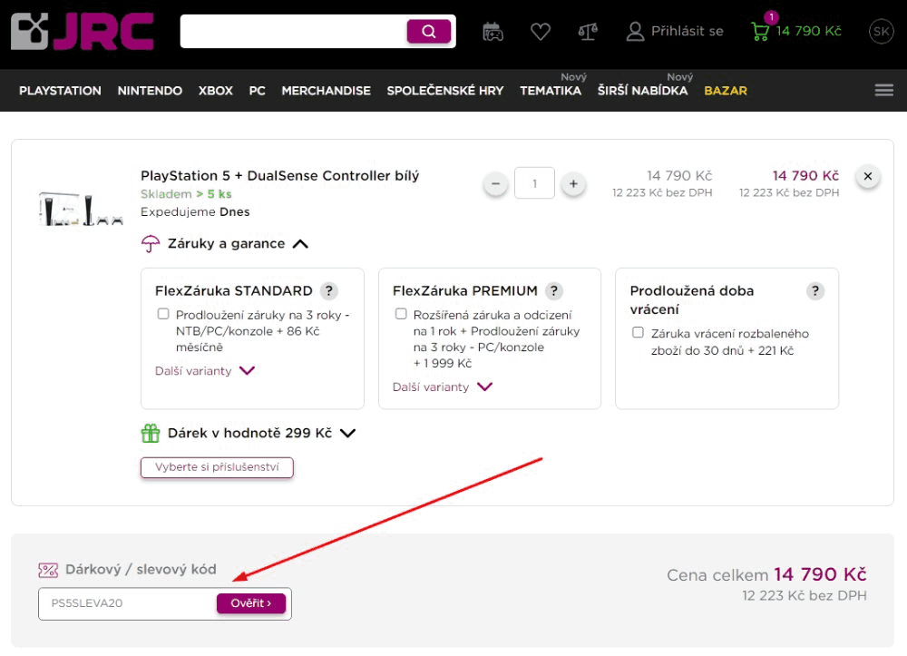 uplatnit JRC slevový kód