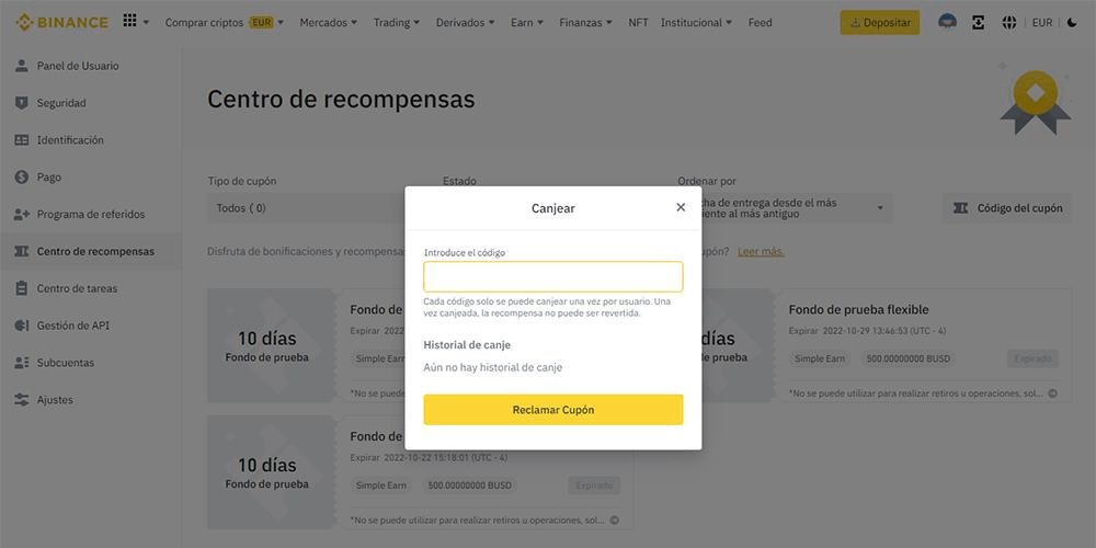 cómo usar el código de promoción de Binance