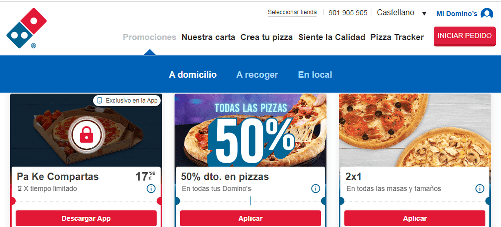 cómo usar el código de promoción de domino's pizza