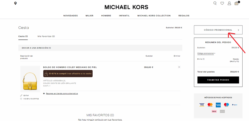 cupon descuento Michael Kors