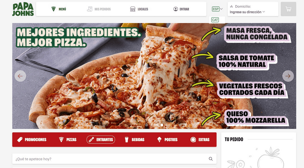 cupon descuento Papa Johns