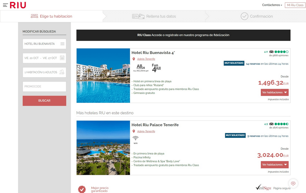 Riu Hotels & Resorts Codigo de Descuento y Cupones 45 • Septiembre 2024