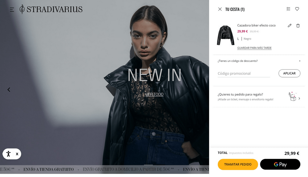 cómo usar el código de promoción de stradivarius