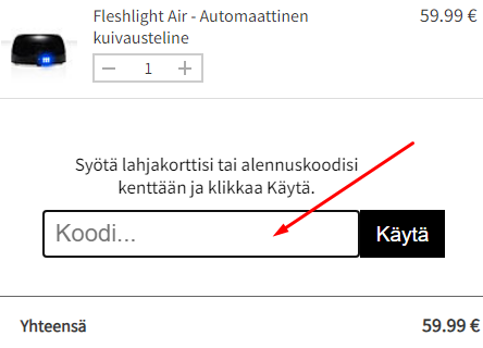 Kuinka käyttää Kaalimato-alennuskoodia?