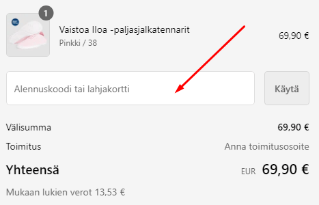 Kuinka käyttää Kipukauppa-alennuskoodia?