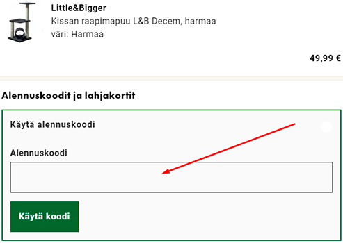 Kuinka käyttää PetenKoiratarvike-alennuskoodia?