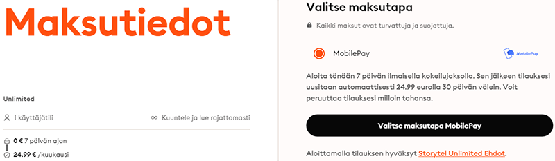 Kuinka käyttää Storytel-alennuskoodia?