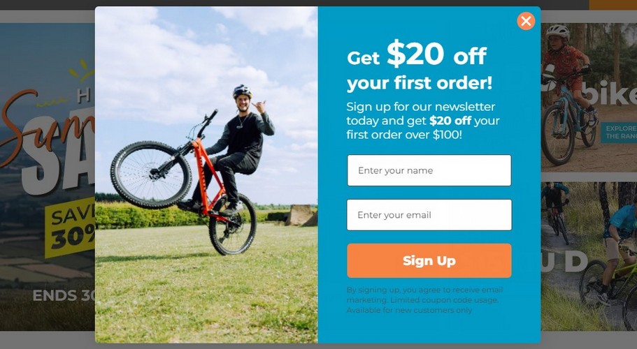 how to apply bikes online coupon code