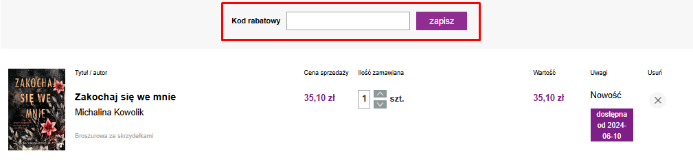 Jak zastosować kod rabatowy MATRAS