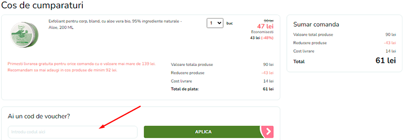 Cum se folosește codul de reducere Bottega Verde?