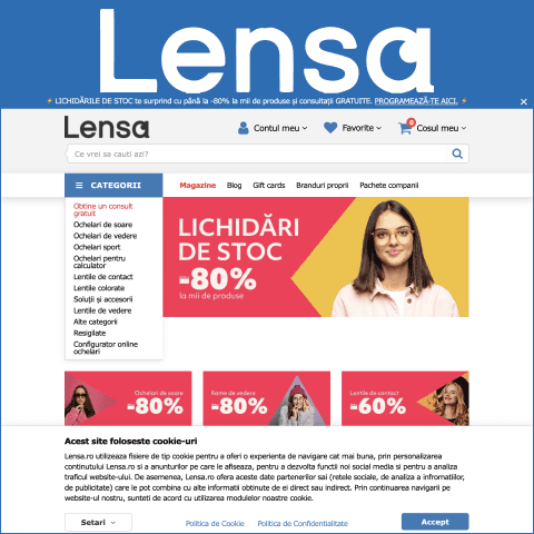 Lensa codul de reducere