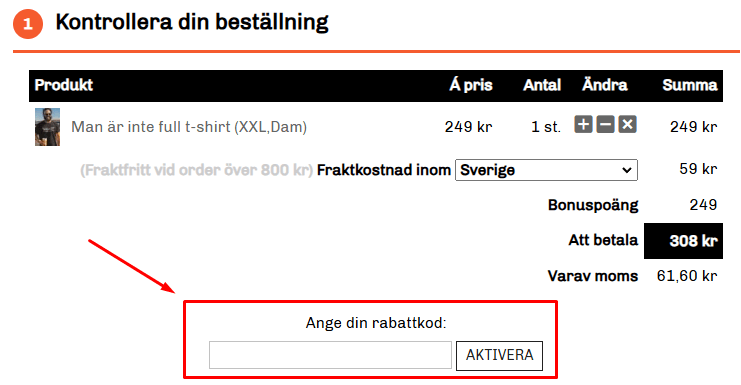 Hur använder jag Dunken rabattkupong?