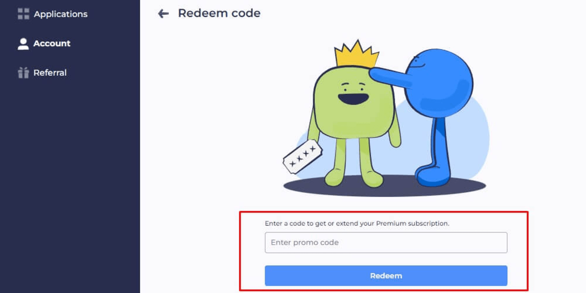 Redeem Atlas VPN Code Step 2