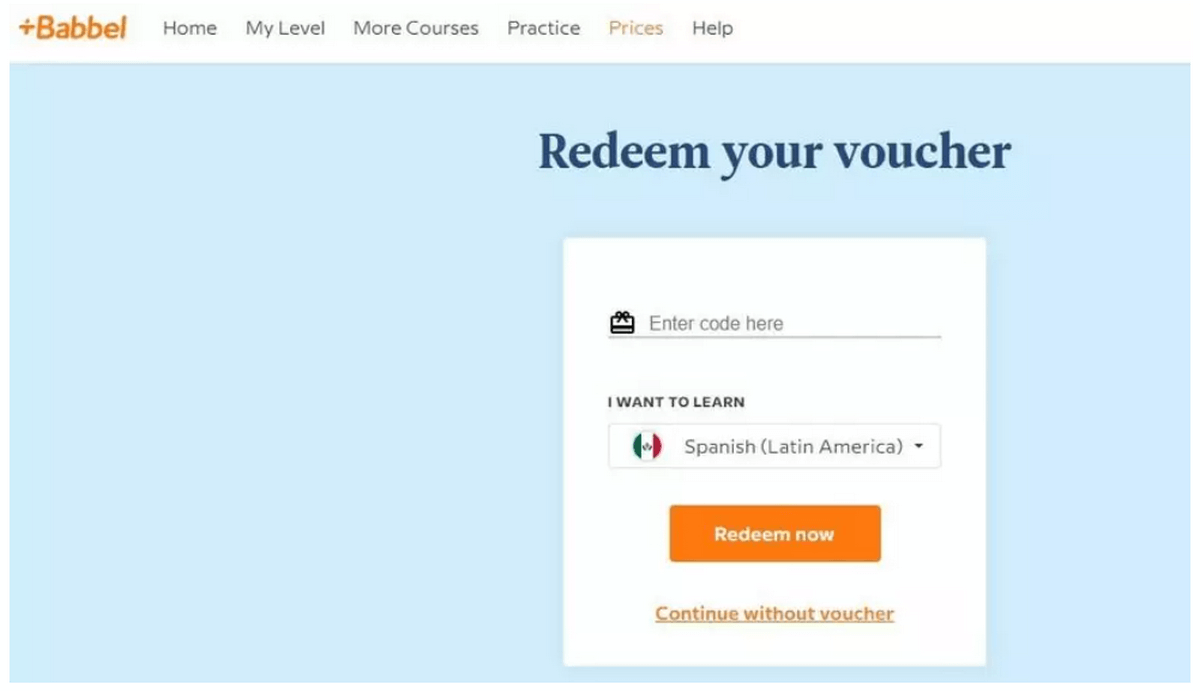 Redeem Babbel Code