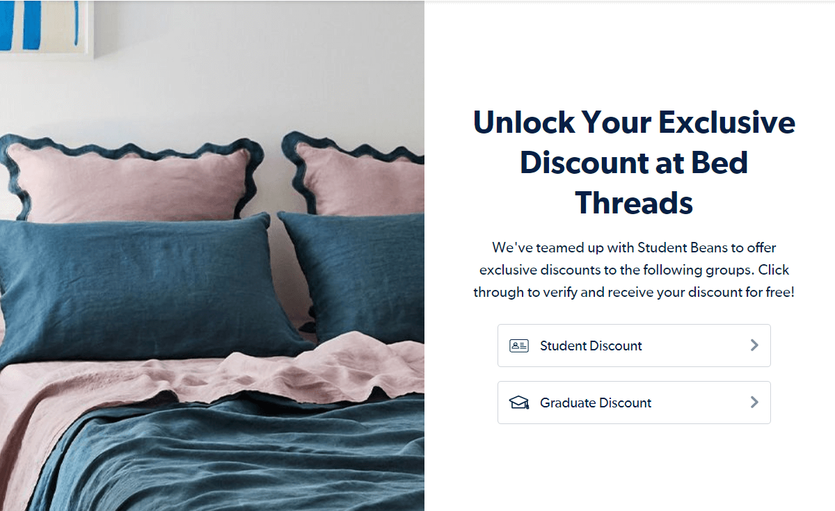 Bed Threads Student Discount