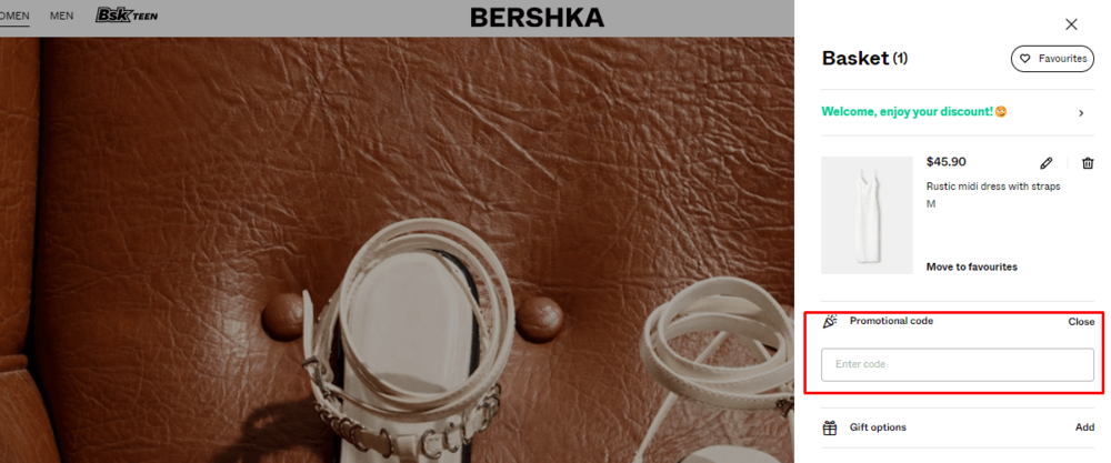 Redeem Bershka Code