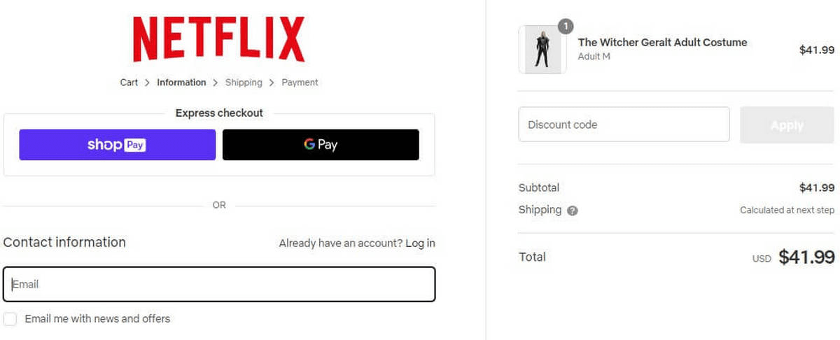 netflix shop discount codes