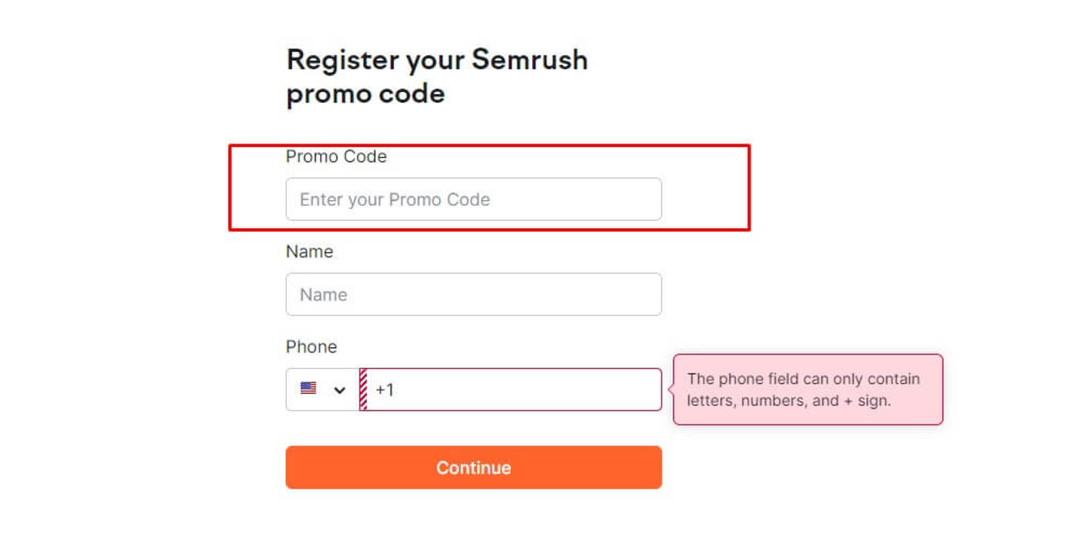 Redeem SEMrush Code