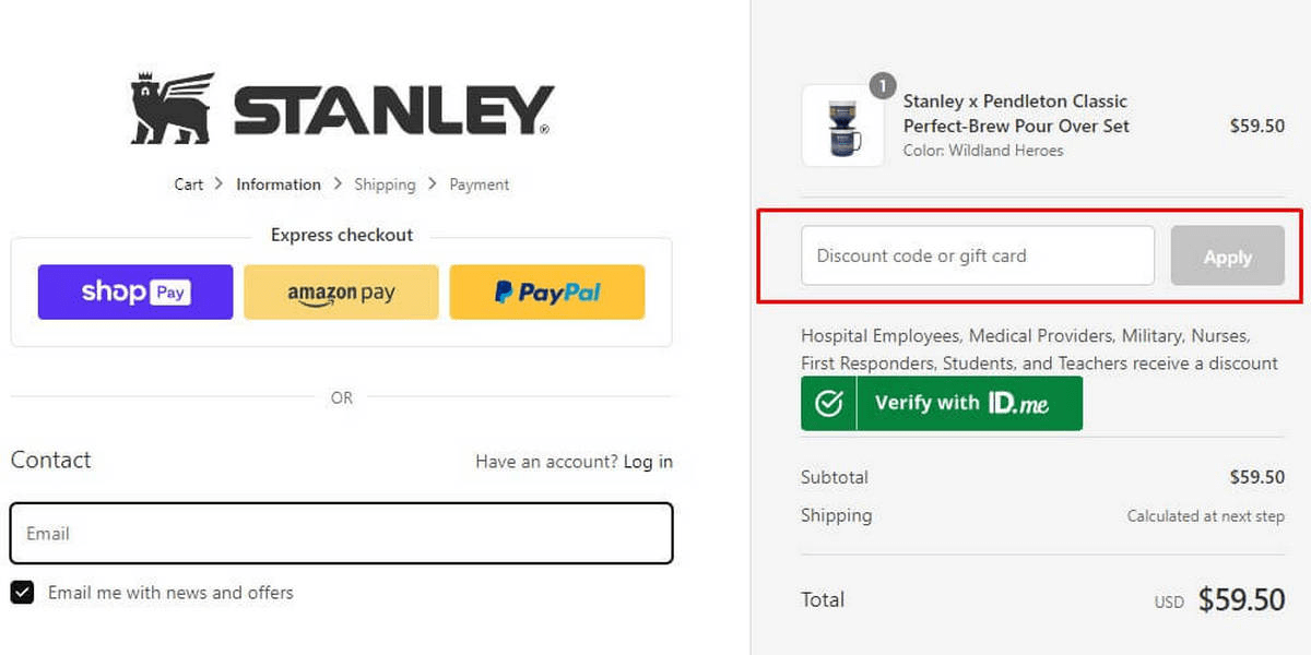 how to save with promo code stanley